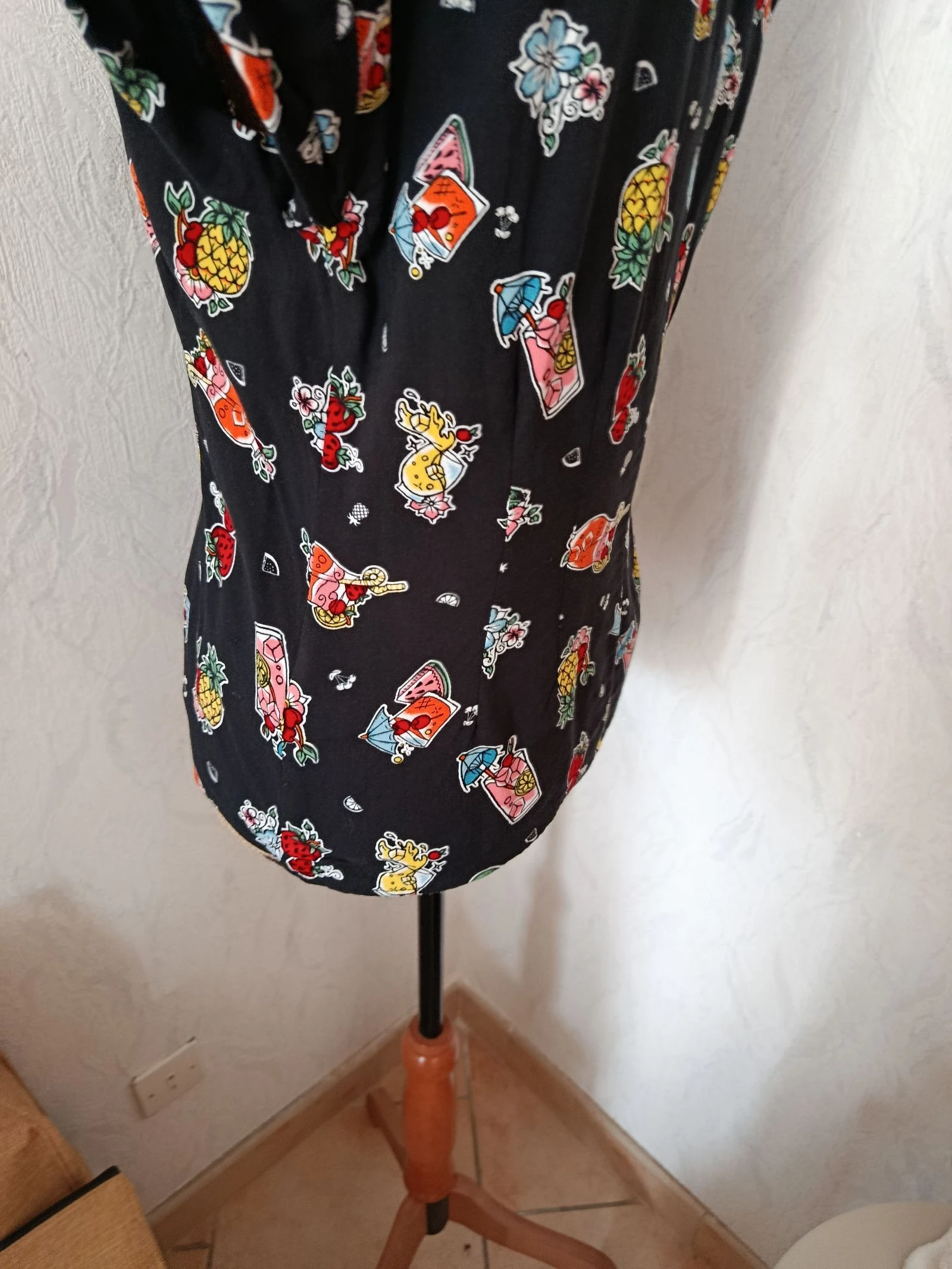 Blusa retrô rockabilly Pin up "Pina colada" – photo 5